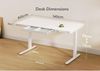 Glas Höhenverstellbarer Schreibtisch 140x60 Elektrisch USB Standing White Bild 3