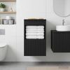vidaXL Badezimmerschrank Schwarz 30 x 44,5 x 50 cm Holzwerkstoff 890503 Bild 4