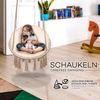 tillvex Hängesessel Beige mit großem Kissen 200kg zum Aufhängen | Hängestuhl Indoor & Outdoor | Hängekorb wetterfest | Schaukelkorb Bild 4