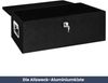 Aluminiumbox mit Deckel - Abschließbar | Alubox Deichselbox Alu Anhängerbox Werkzeugkiste Metall Transportbox Metallkiste, 90x47x33,5cm Schwarz Bild 2