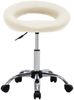 vidaXL Arbeitshocker auf Rollen Creme Kunstleder 323667 Bild 2