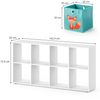 Kinderregal Scutum Weiß 143 x 72 cm mit 8 Faltboxen Vicco Bild 3
