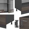 Eckküche R-Line Edelgrau/Anthrazit 287 x 227 cm ohne Arbeitsplatte Vicco Bild 4