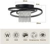 ZMH LED Deckenleuchte Warmweiß Flach Rund Wohnzimmerlampe Schwarz Modern Flurlampe, Augenschutz, LED fest integriert, Warmweiß Bild 3