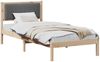 vidaXL Bettgestell mit gepolstertem Kopfteil Dunkelgrau 90 x 190 cm 878295 Bild 3