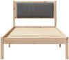 vidaXL Bettgestell mit gepolstertem Kopfteil Dunkelgrau 90 x 190 cm 878295 Bild 5