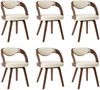vidaXL Esszimmerstühle 6 Stk. Creme Bugholz und Kunstleder [278841] Bild 2