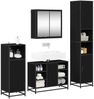 vidaXL Badezimmermöbel-Set 4 pcs Schwarz Eichen-Optik Holzwerkstoff 3402353 Bild 3