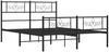 vidaXL Bettgestell mit Kopf- und Fußteil Metall Schwarz 120x190 cm 355282 Bild 3
