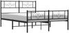 vidaXL Bettgestell mit Kopf- und Fußteil Metall Schwarz 120x190 cm 355282 Bild 4