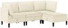 vidaXL Wohnzimmergarnitur 4 pcs Creme Stoff 3413780 Bild 2