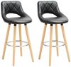 2er-Set Barstuhl Tresenhocker Holz Kunstleder schwarz Bild 5