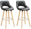 2er-Set Barstuhl Tresenhocker Holz Kunstleder schwarz Bild 4