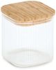 ZELLER 19667 Vorratsglas 720 ml mit Bambusdeckel, Glas/Bambus, ca. 10 x 10 x 10,7 cm Bild 1
