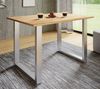 VCM Esstisch Xona 919667 Silber / Honig-Eiche H. 76 x B. 140 x T. 50 cm Bild 2