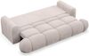Selsey 'Ombo Doce' 3 Sitzer Schlafsofa mit Stauraum, hydrophobem Samtbezug, Greige Bild 4