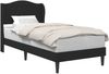 vidaXL Bettrahmen mit Kopfteil Schwarz 100 x 200 cm Samt 42027903 Bild 2