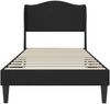 vidaXL Bettrahmen mit Kopfteil Schwarz 100 x 200 cm Samt 42027903 Bild 4
