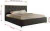 Polsterbett mit Bettkasten LARINO CLASSIC 180 x 200 cm Lattenrost und Gasdruckfedern, stabiles Bettgestell, modernes Design Pocket Matratze - Dunkelgrau Velvet - VIRE LUX Bild 4