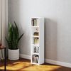 Bücherregal 30x24x133,5 cm mit 5 Ebenen und verstellbaren Einlegeböden – weißes Standregal Bild 3