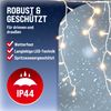 Deuba Lichterkette 15m 400 LED Innen & Außen Warmweiß Regenlichterkette Weihnachten Deko Regen Bild 5
