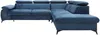 Vente-unique - SAMARA Sofa SamtStoff Blau - B 221 cm x H 75 cm x L 275 cm Bild 3