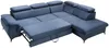Vente-unique - SAMARA Sofa SamtStoff Blau - B 221 cm x H 75 cm x L 275 cm Bild 4