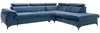 Vente-unique - SAMARA Sofa SamtStoff Blau - B 221 cm x H 75 cm x L 275 cm Bild 2