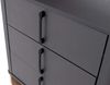 Kommode HWC-P43, Schrank Sideboard Highboard, 6 Schubladen MDF 80x120x42cm ~ Rivera-Eiche-Optik, dunkelgrau Bild 5