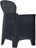 vidaXL Gartenstühle 2 Stk. mit Kissen Anthrazit Kunststoff Rattan-Optik 45599 Bild 3