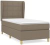 vidaXL Boxspringbett mit Matratze Taupe 90x190 cm Stoff 3128489 Bild 2