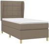 vidaXL Boxspringbett mit Matratze Taupe 90x190 cm Stoff 3128489 Bild 3