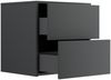 Design Nachttisch Concepto M 50cm hängend, 2 Pushauszüge Grafit : Grafit Bild 4