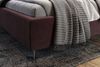 KAWOLA Bett ANNY Polsterbett Kopfteil niedrig Velvet purple 180x200cm Bild 4