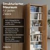 Bellamio 'Apol' Mehrzweckschrank, Eichenoptik, 176x33x60 cm, Aktenschrank mit 8 Ablagefächern Bild 3