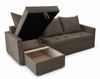 AX LIVING Ecksofa ELIF Braun mit Schlaffunktion L-Form, Sofa mit Bettkasten - Moderne Ecksofa, Wohnzimmer Ecksofa - Eckcouch Braun - Links Bild 4