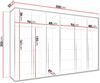Kleiderschrank Veluna I 300 (Farbe: Weiß / Weiß + Gold) Bild 5