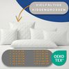 Amazinggirl Kopfkissen 80x80 cm - Kissen Allergiker Schlafkissen Polster Pillow Made in EU und Pillows for Sleeping 80x80 Bett Kissens für Schlafen Oeko-Tex Weiß Bild 2