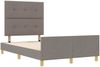 vidaXL Bettgestell mit Kopfteil Taupe 120 x 200 cm Stoff 3344722 Bild 5