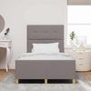 vidaXL Bettgestell mit Kopfteil Taupe 120 x 200 cm Stoff 3344722 Bild 3