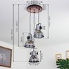 hofstein Hängeleuchte »Stio« Pendellampe,aus Stahl im Zink Used-Look, braun-Patina, schwarz, ohne Leuchtmittel, 3 flammige Vintage, Retro Hängelampe: E27 Bild 3