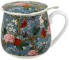 DUO ART GALLERY Fassbecher 430 ml BLUE mit Teesieb, New Bone China Porzellan Bild 2