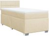 Boxspringbett mit Matratze, Stoff, Viereckige, grauer Fuß, Creme, 100x200 cm, true Bild 3