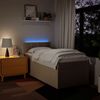 Boxspringbett mit Matratze, Stoff, Viereckige, grauer Fuß, Creme, 100x200 cm, true Bild 5