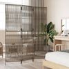Paravent Raumteiler 3-tlg. Grau Poly Rattan Bild 3
