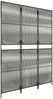 Paravent Raumteiler 3-tlg. Grau Poly Rattan Bild 2