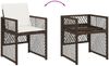 vidaXL 9-tlg. Garten-Essgruppe mit Kissen Braun Poly Rattan 3210837 Bild 5