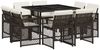 vidaXL 9-tlg. Garten-Essgruppe mit Kissen Braun Poly Rattan 3210837 Bild 2