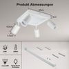 ZMH LED Deckenlampe 4 Flammig Deckenstrahler - Deckenleuchte Weiß 3000k 20W Deckenspot GU10 Modern Eckig Küchenlampe Schwenkbar 350° für Wohnzimmer Schlafzimmer Büro Bild 2