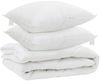 vidaXL Ganzjahresbettdecke mit Kissen 3 pcs Weiß Mikrofaser 3377579 Bild 2